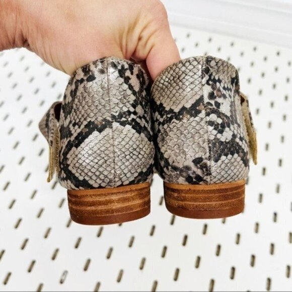 Boutique by CORKY’S Zenobia Taupe Metallic Snake Embossed D'Orsay Flats - size 6 - Picture 7 of 9